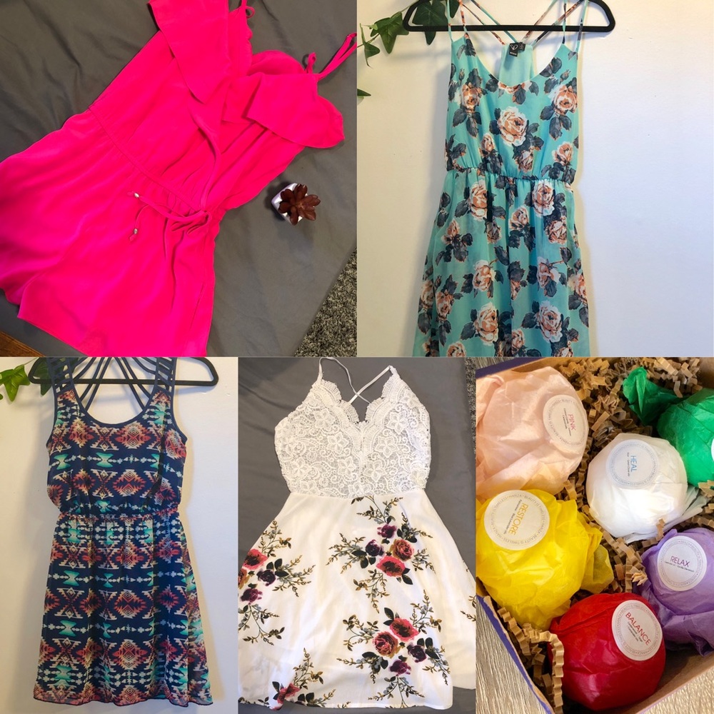 Dresses lot with free gift S-M